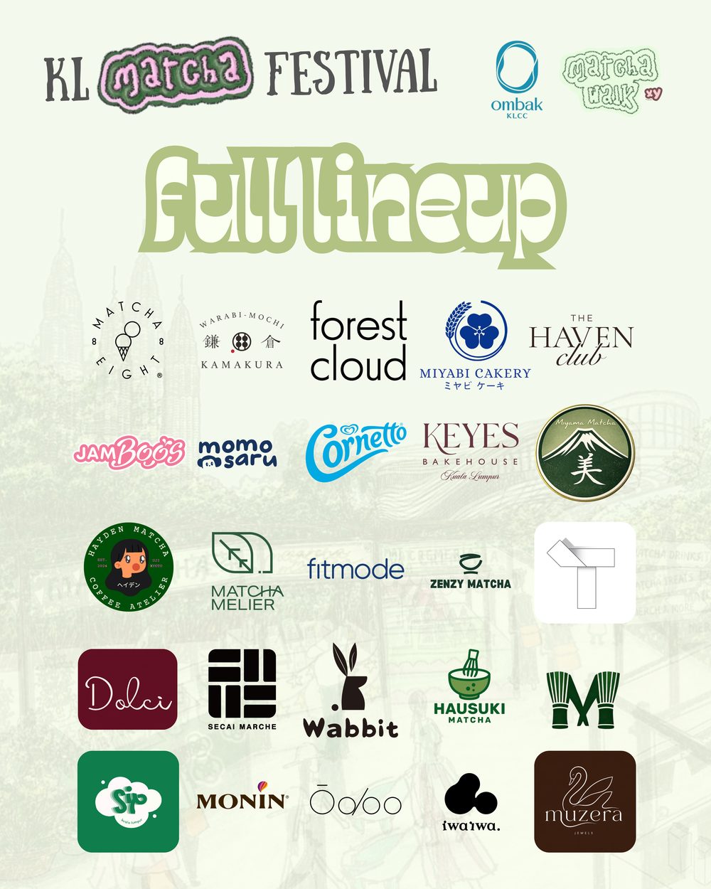 KL Matcha Festival full vendor lineup poster
