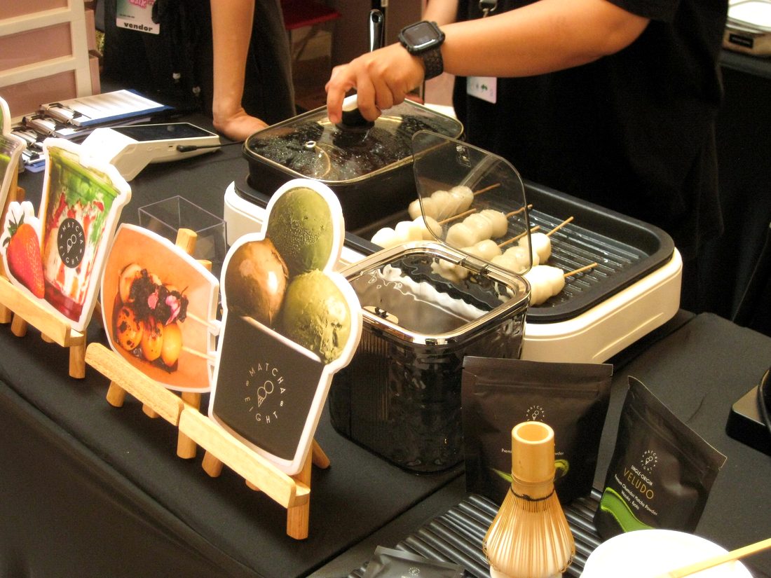 Dango grilling at the Matcha Eight booth
